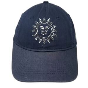 Sun Valley Baseball Cap Blue Silver OS Rhinestone Sun Hat Adjustable Embroidered